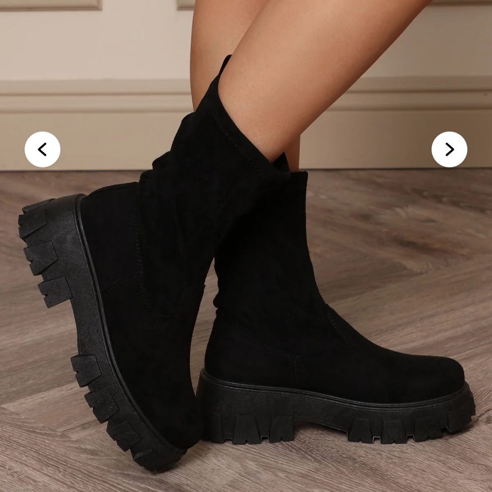 Black Chunky Platform Boots